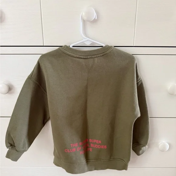 Zara Olive Green Sweatshirt - Picture 2 of 3
